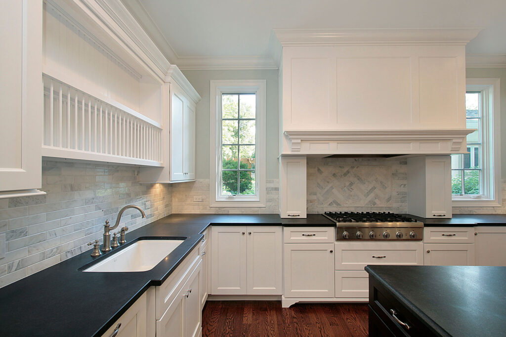 modern kitchen with kitchen cabinets